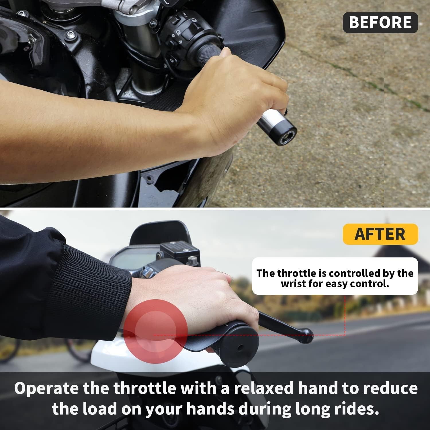 Ergonomic Cruise Throttle Assist for 7/8″ Handlebars – Enhanced Riding Comfort