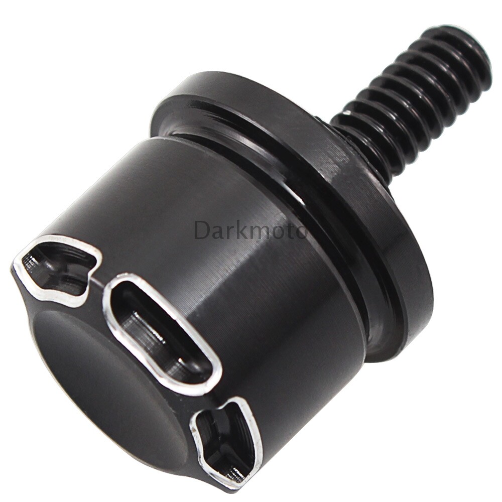 6mm CNC Motorcycle Black and White Lace Billet Rear Passenger Seat Bolt Screw