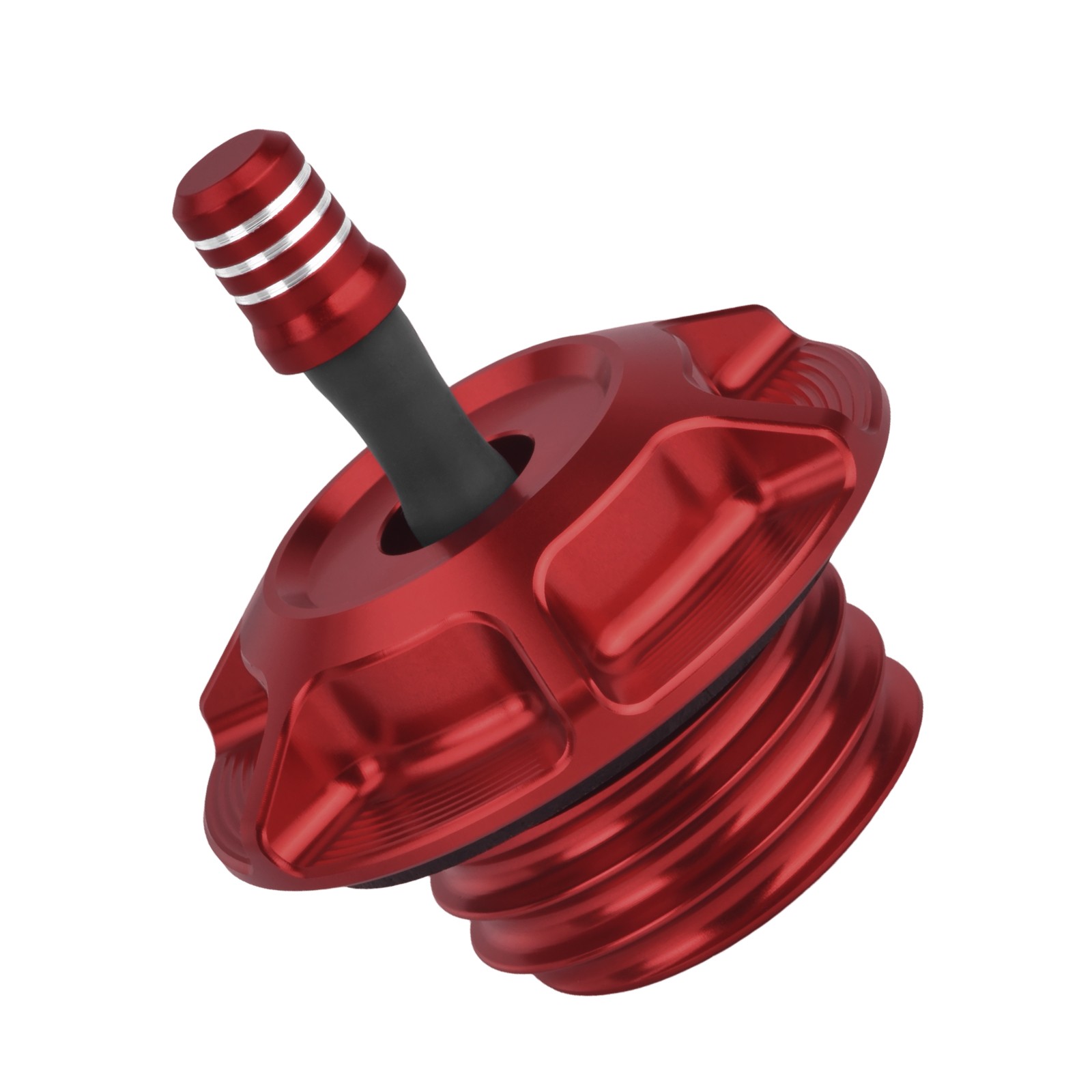 Gas Fuel Tank Red Cap w/ Vent Tube Universal Fit For Harley Touring Softail Dyna