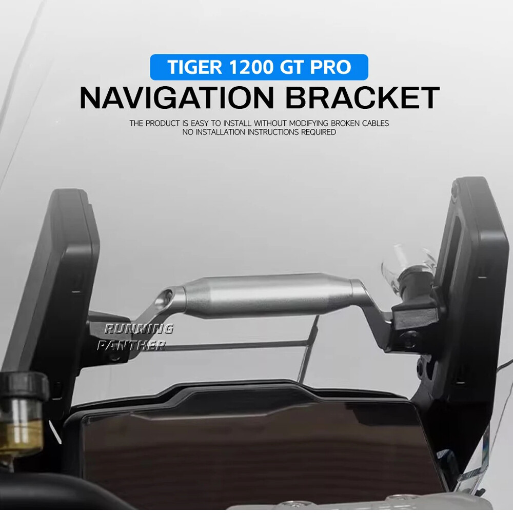Phone GPS Mount Navigation Bracket Holder Support For Tiger 1200 GT Pro 2023-up