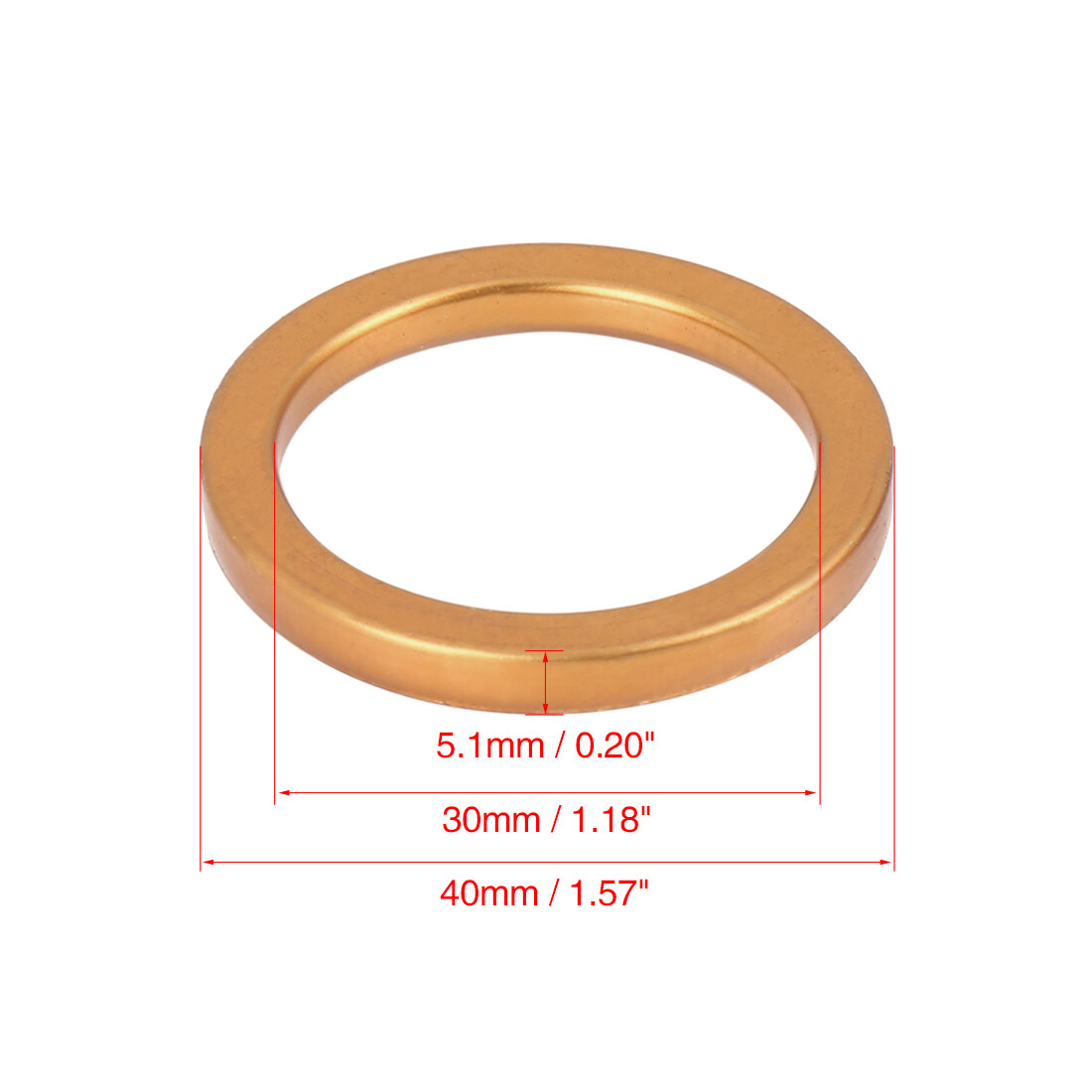10pcs 30mm ID Motorcycle Exhaust Muffler Pipe Gasket Copper Tone for Honda CG125