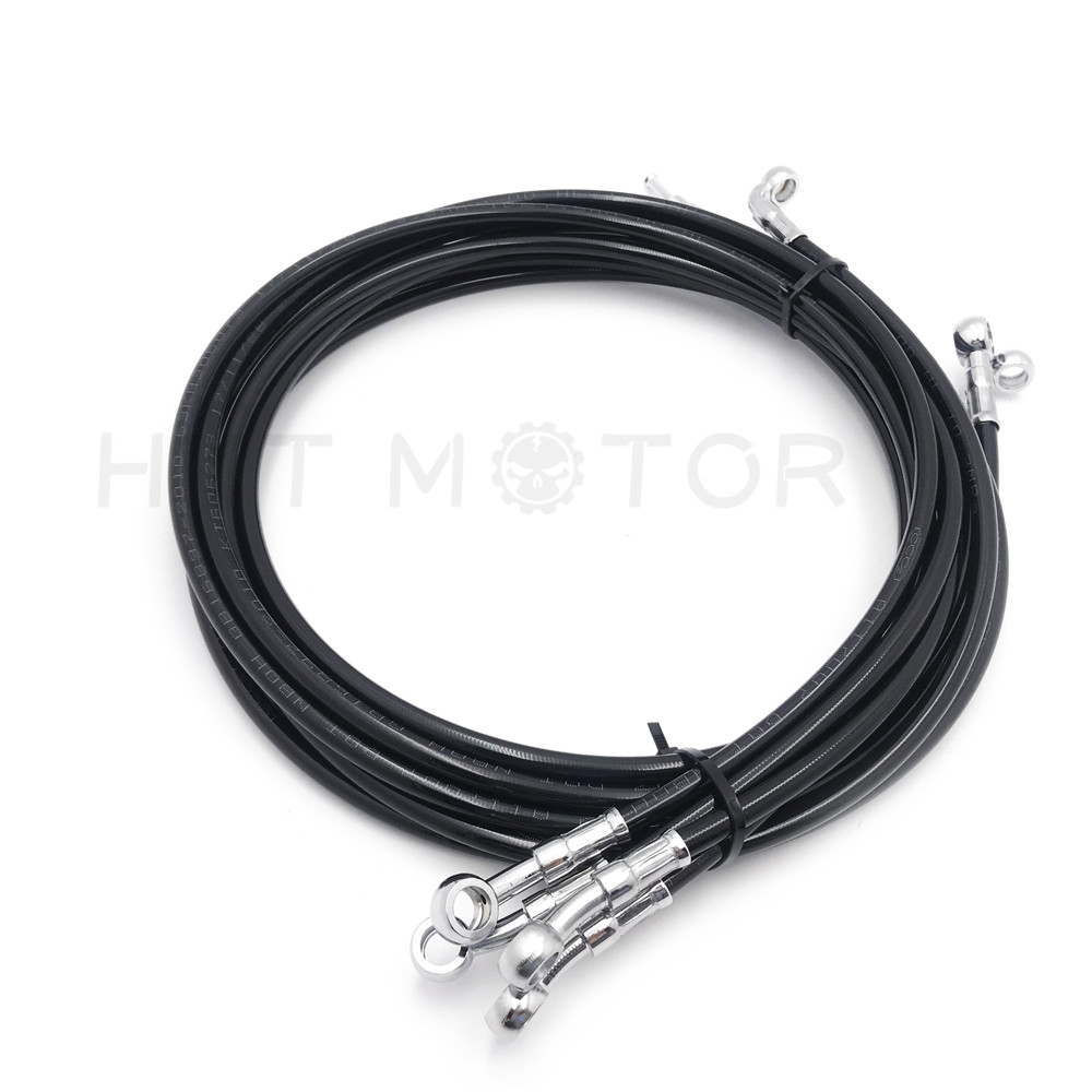 BLACK NYLON 14″ 15″ 16″ APE CABLE KIT FOR Harley 14-20 Touring ABS MODELS