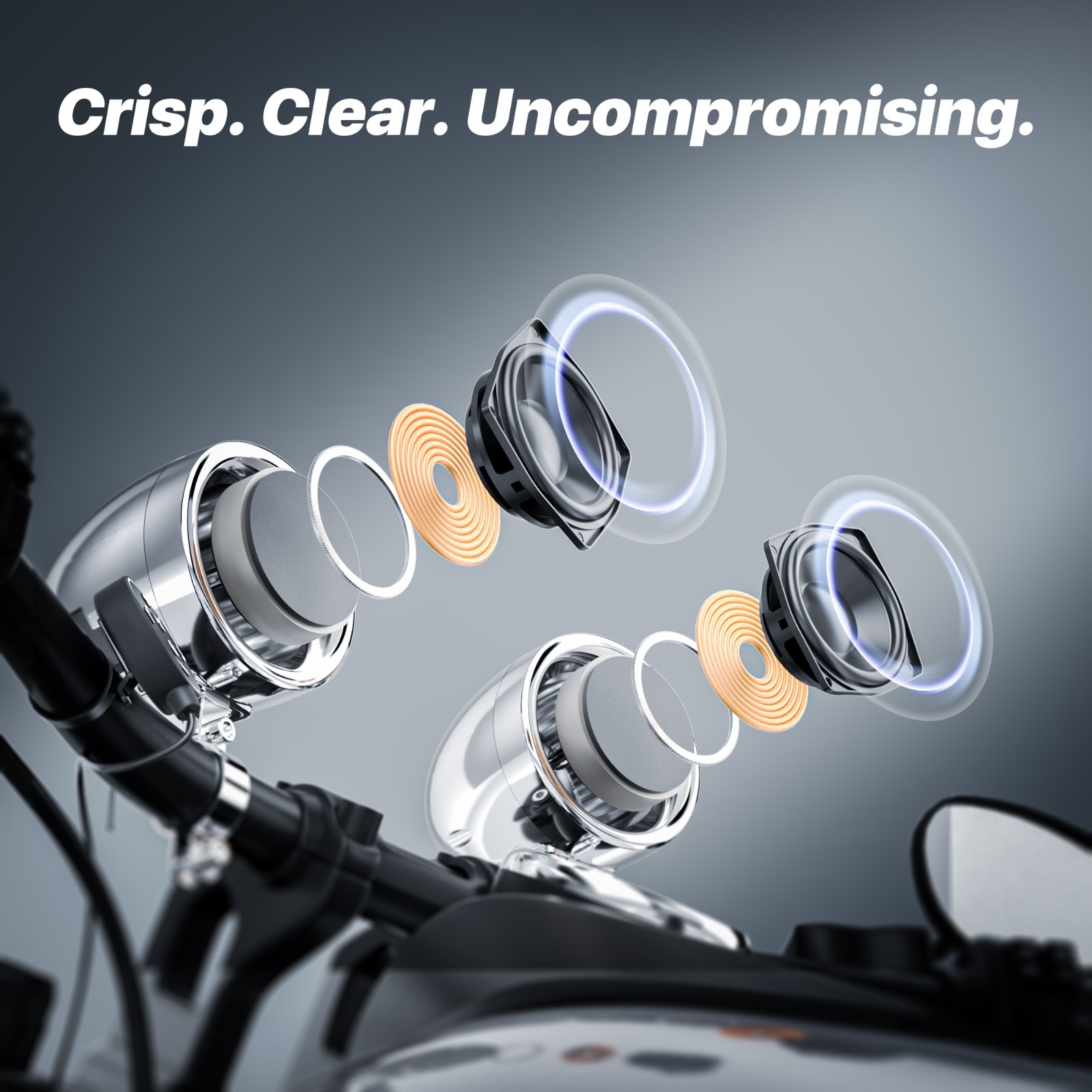 Bluetooth Amplifier Waterproof Motorcycle Stereo Speaker System MP3 FM Radio AUX