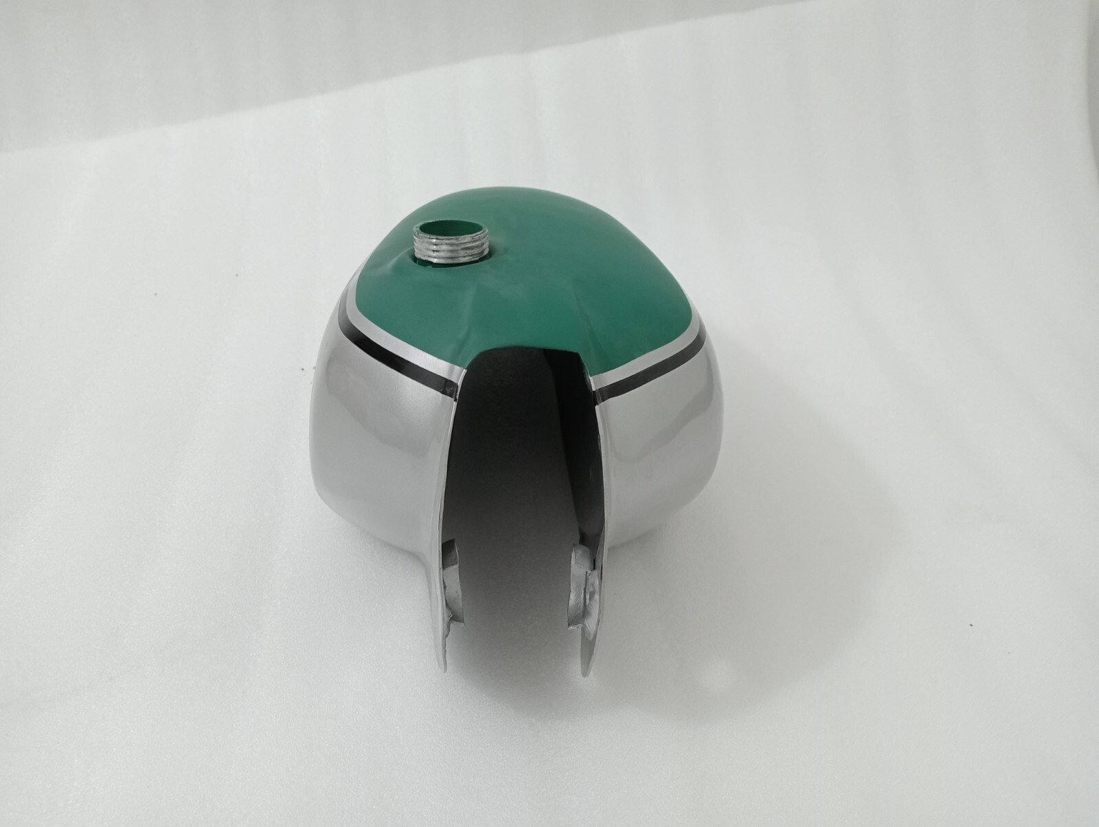 Honda CR125 CR125M 1974 Elsinore Alloy Fuel Petrol Tank Matt Green & Silver +Cap