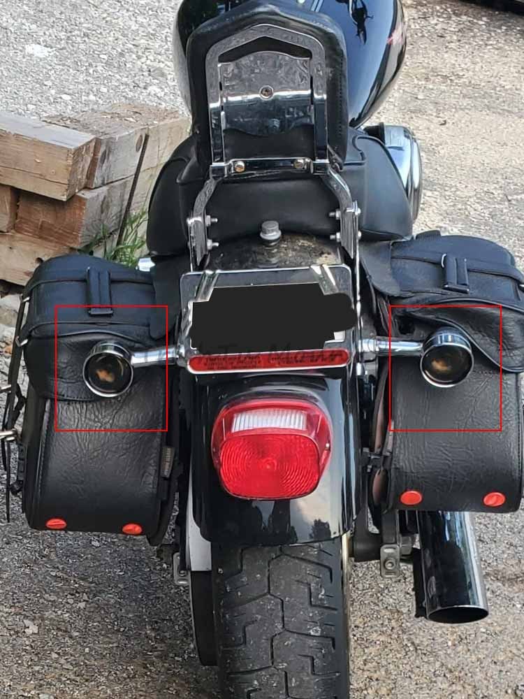 4PCS Smoke Turn Signal Light Lens Cover Chrome Bezel Visor For Harley Softail US