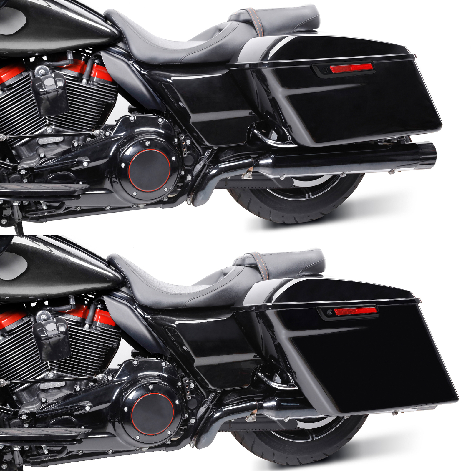 Black 5″ Hard Saddlebags 6×9″ Speaker Lid &Rear Fender For Harley Touring 14-Up