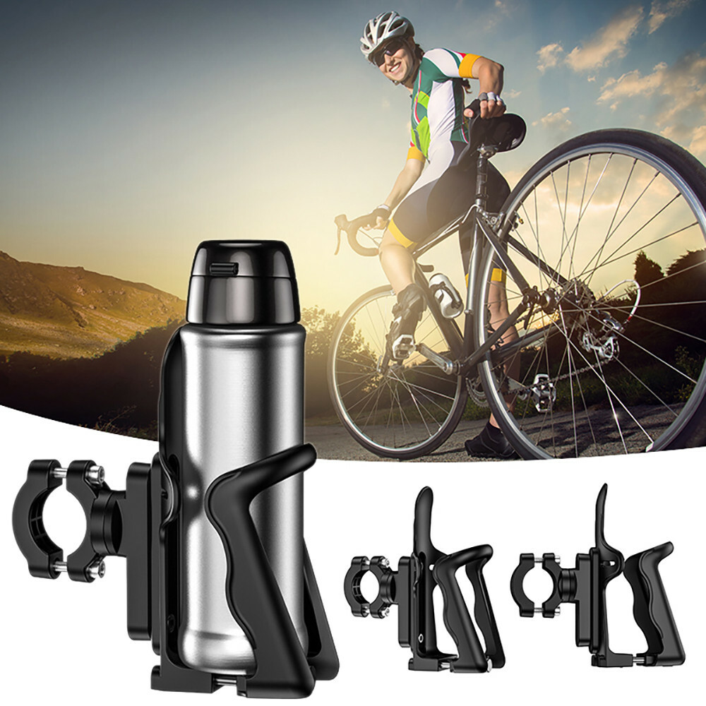 Motorcycle Adjustable Handlebar Cup Holder Mount Water Bottle For ATV Dirt Bike