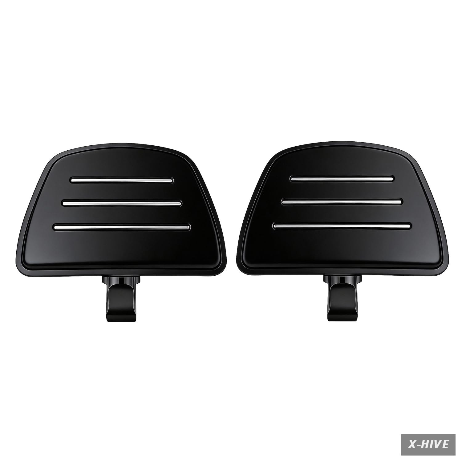 Motorcycle Mini Floorboards Passenger Foot Pegs for Harley Softail Black-Rear