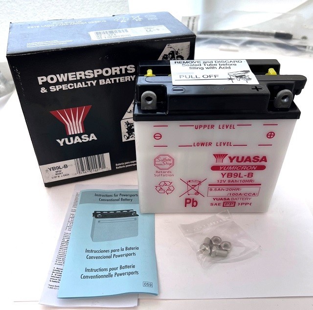 HONDA CB77 305 SUPER HAWK CA77 DREAM YB9L-B YUASA BATTERY Replaces 12N9-3A