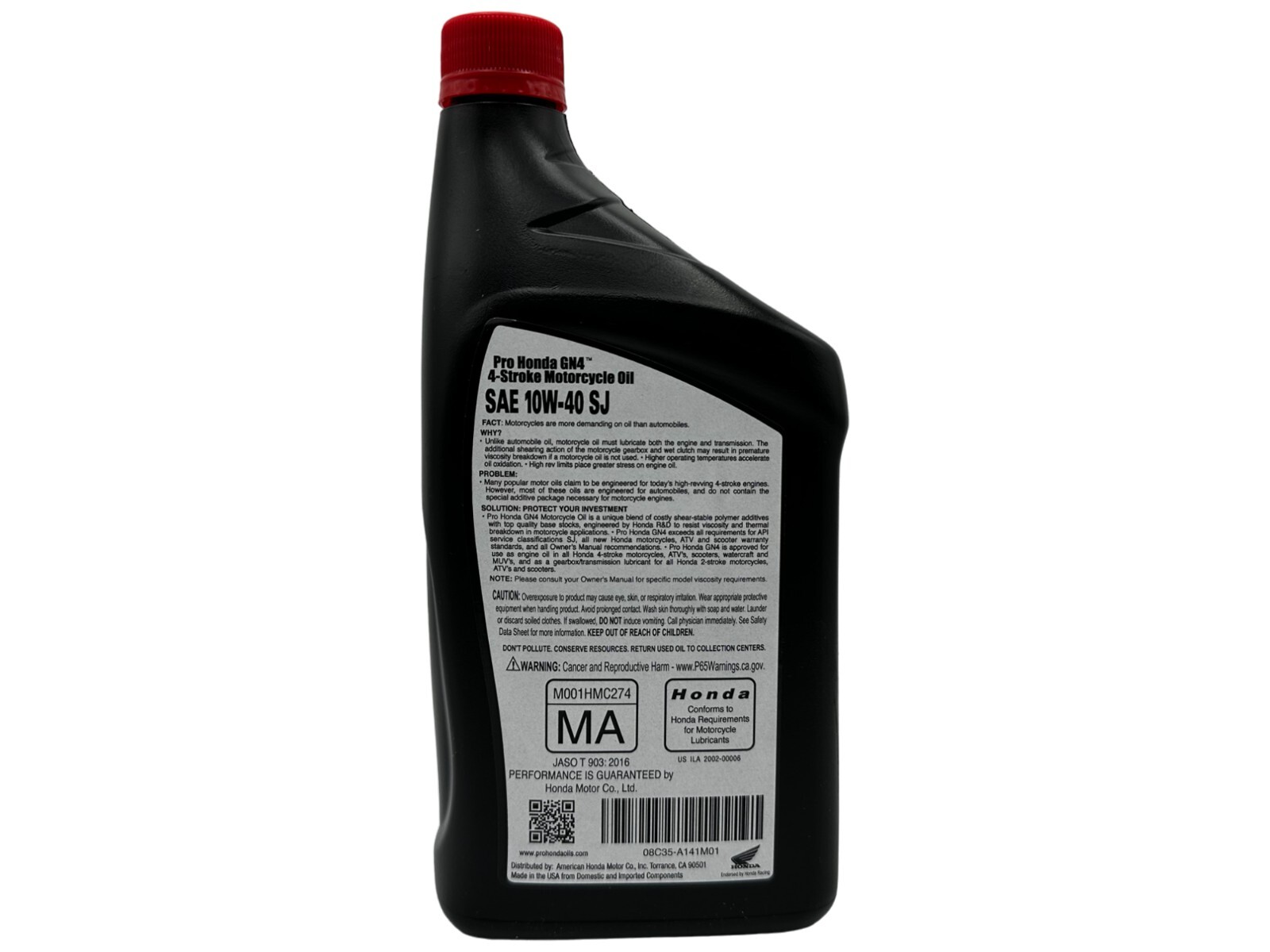 Honda Genuine OEM GN4 Motorcycle 10W-40 Oil Quart 08C35-A141M01 – 3 Pack