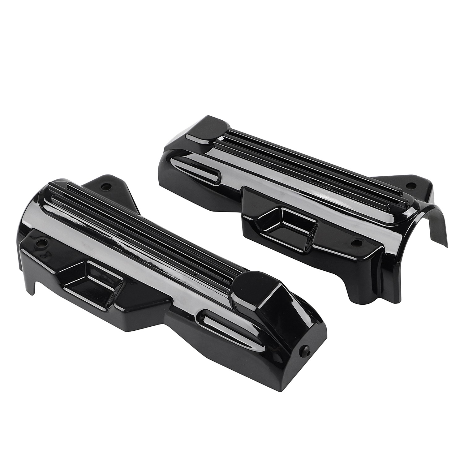 US Black Lower Fork Covers Upper Fork Slider Accent For Harley Road Street Glide