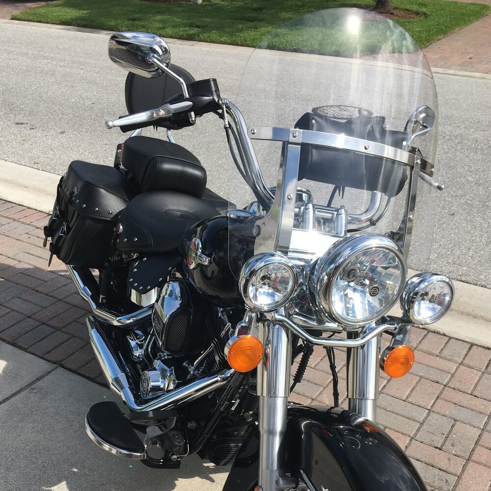 28″ Transparent Windshield For 1994-2020 Harley Road King TOURING Detachable US