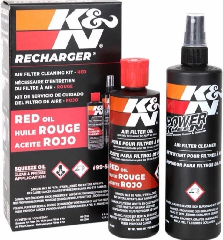 K & N ReCharger Air Intake Filter Cleaning Kit Cleaner & Squeeze Oil 99-5050 NEW