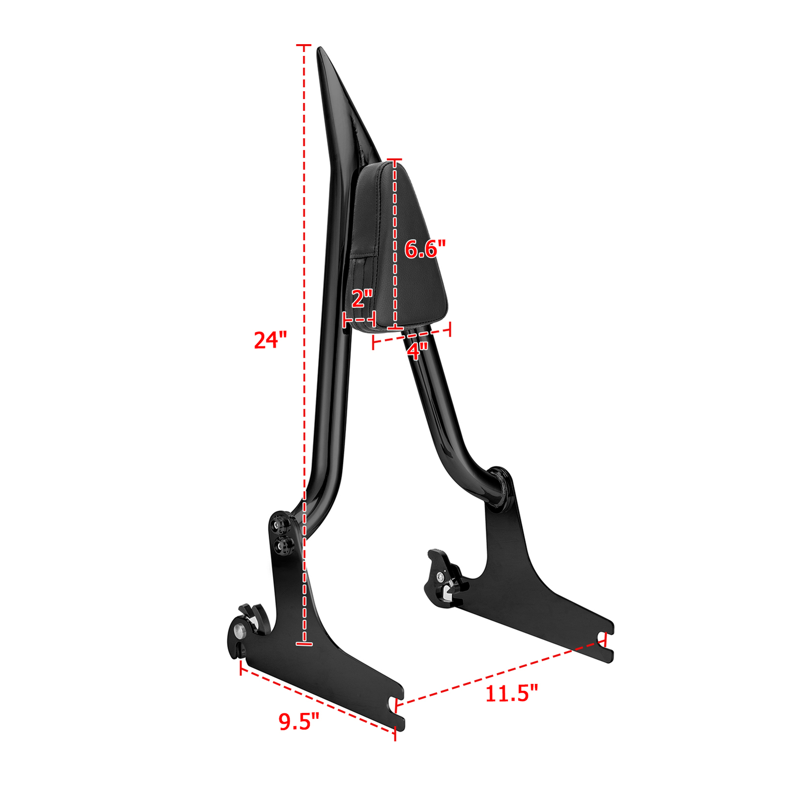 24″ Tall Passenger Backrest Sissy Bar For Harley Softail Cross Bones 2006-2017