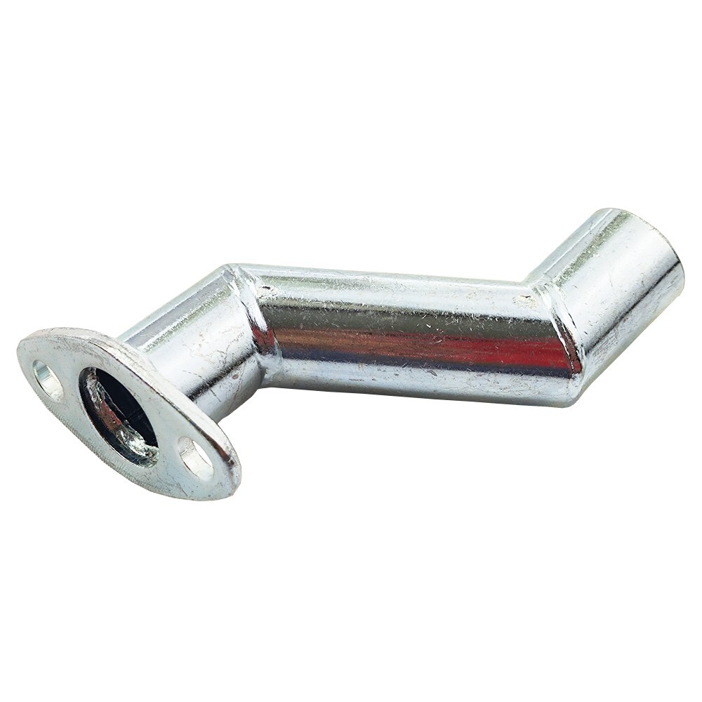 Bicycle 32mm-40mm Inlet Offset Intake Manifold Pipe Silver Carburetor Short Tube