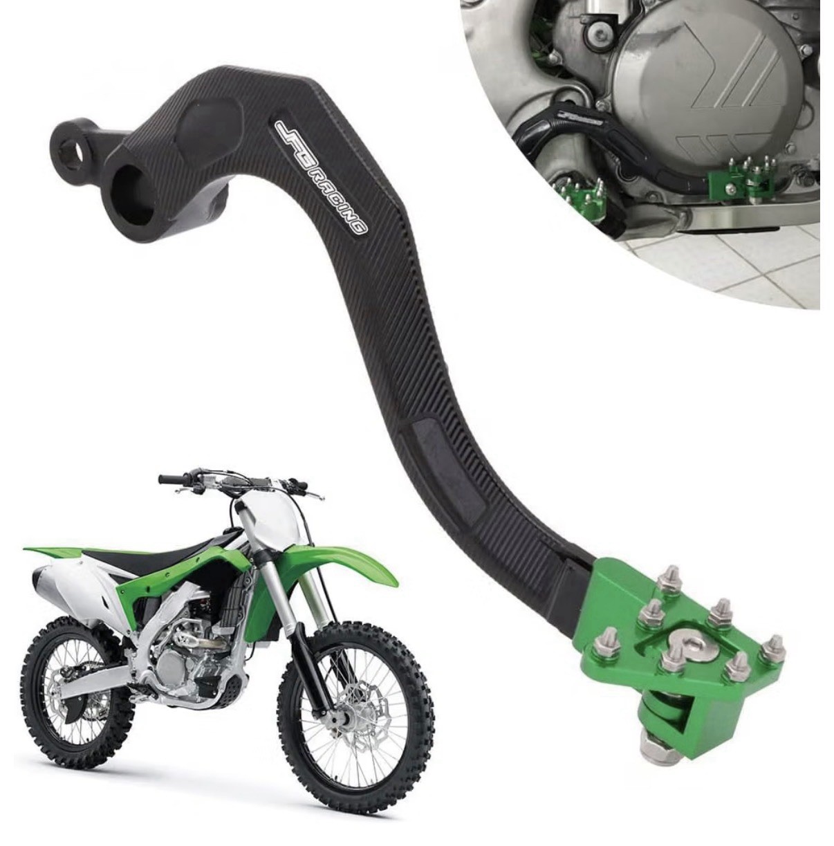 CNC /JFG Racing KTX Dirtbike Footpeg Brake Lever GREEN