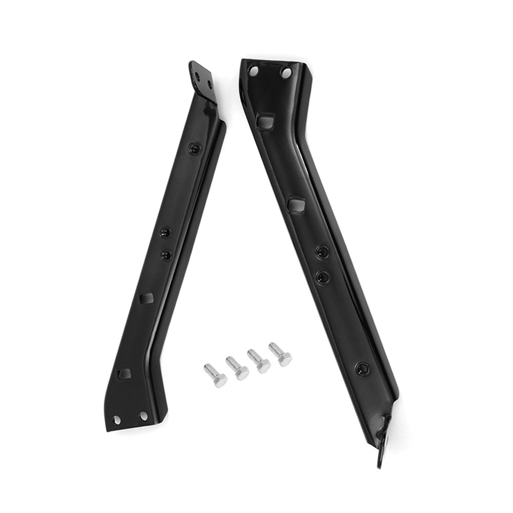 2x Black Saddlebag Rail Support Brackets for Harley Touring FLT FLHT 1985-2008