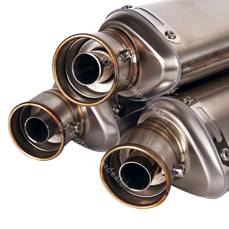 51mm Motorcycle Exhaust Tips Muffler Tail Pipe Long with DB Killer 310/370/440mm