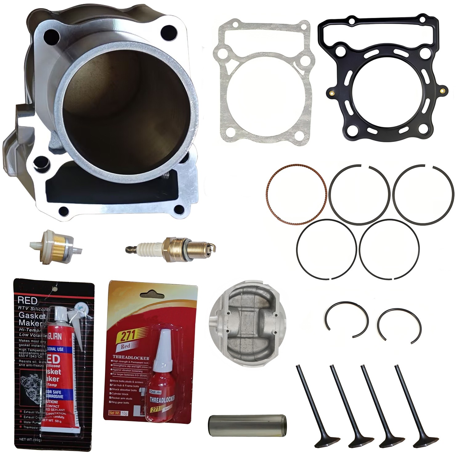 78mm Cylinder Head Piston Kit Gasket Set For Kawasaki KLX300R KLX250 R/S/SF
