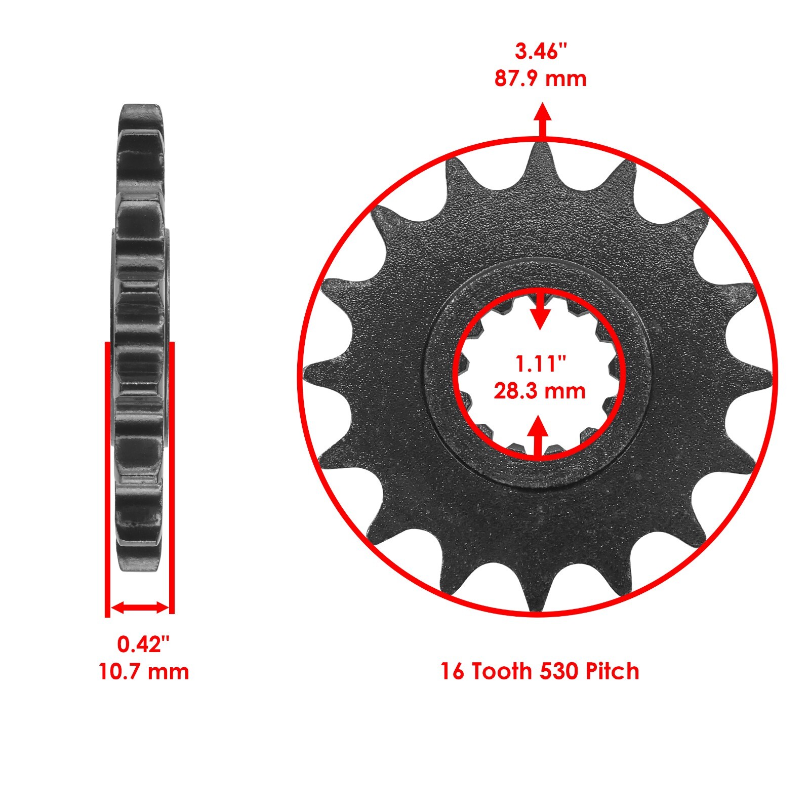 Black Drive Chain And Sprocket Kit for Yamaha FZ1 FZS1000 2001-2005