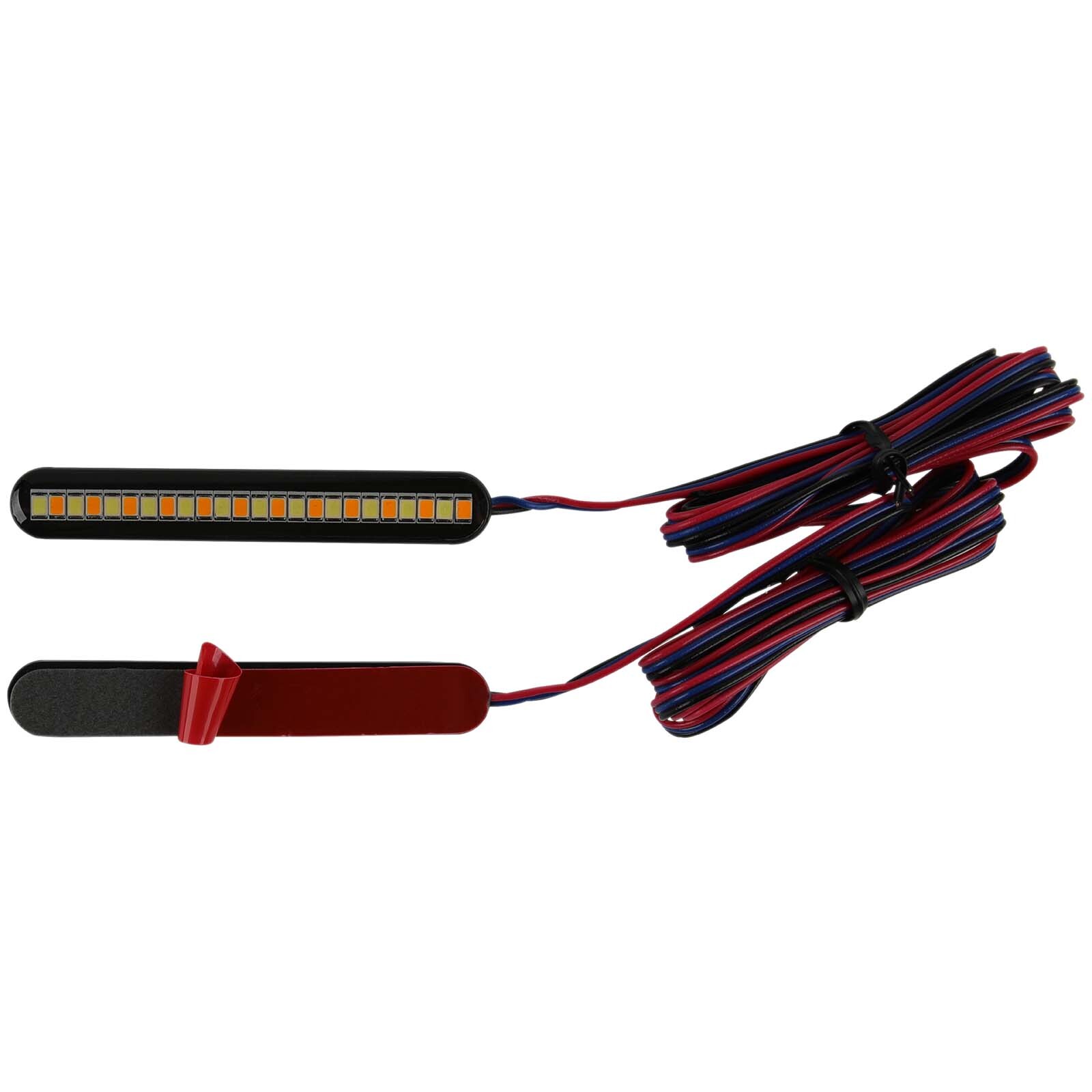 2X Sequential Flowing Motorcycle LED Strip Bar Turn Signal Amber Light Blinker
