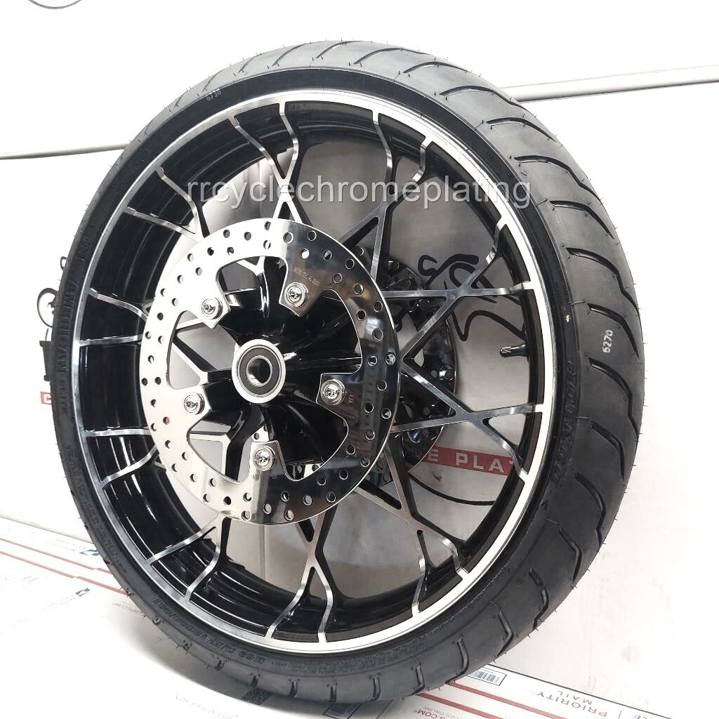 Harley 21″ Black /Cut Prodigy Front Wheel Tire Rotor 08-23 Street Glide Special