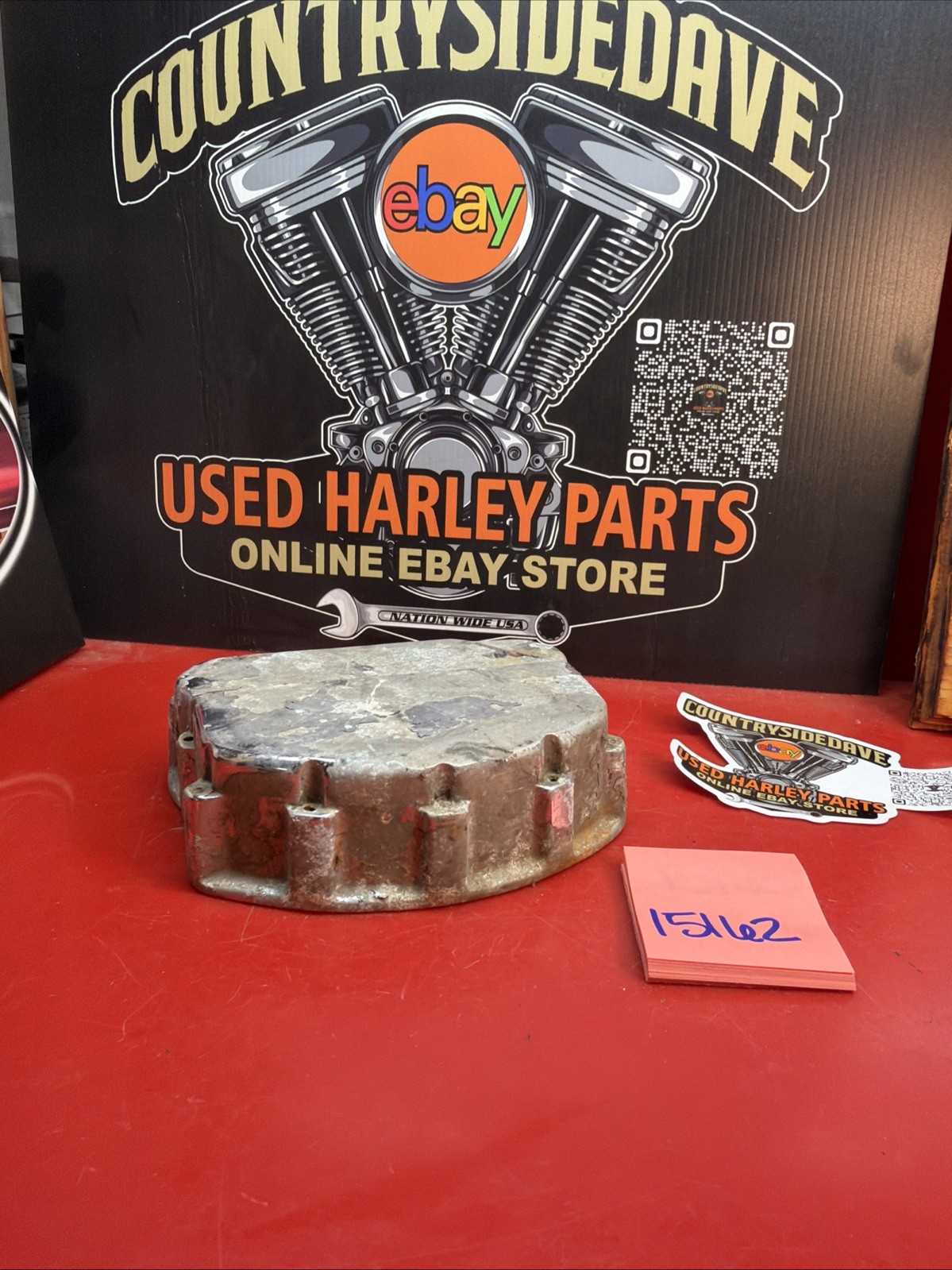 Harley Panhead Cast Aluminum Rocker Box Chopper ONE SINGLE BLEM CORROSION ART