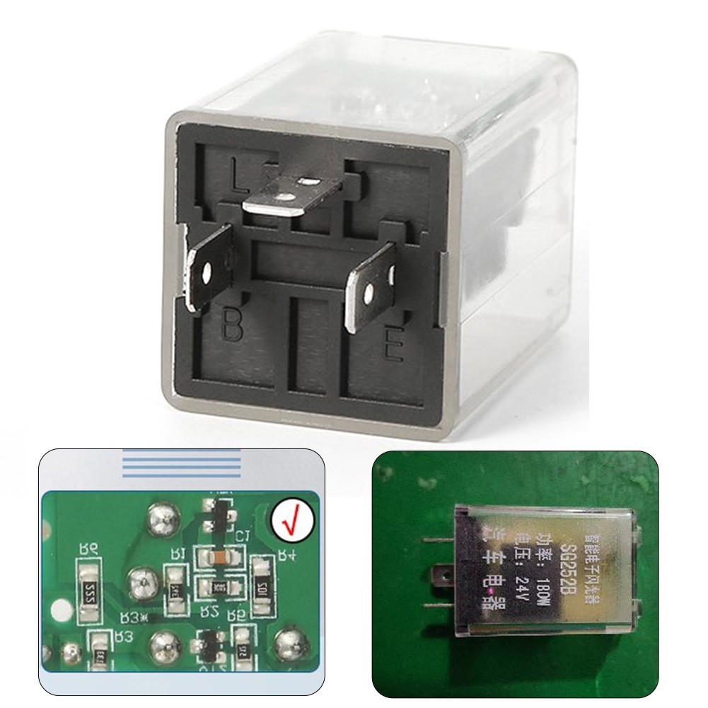 180W Flasher Relay Flasher Relay Clear DC 24V High Quality Plastic 180W