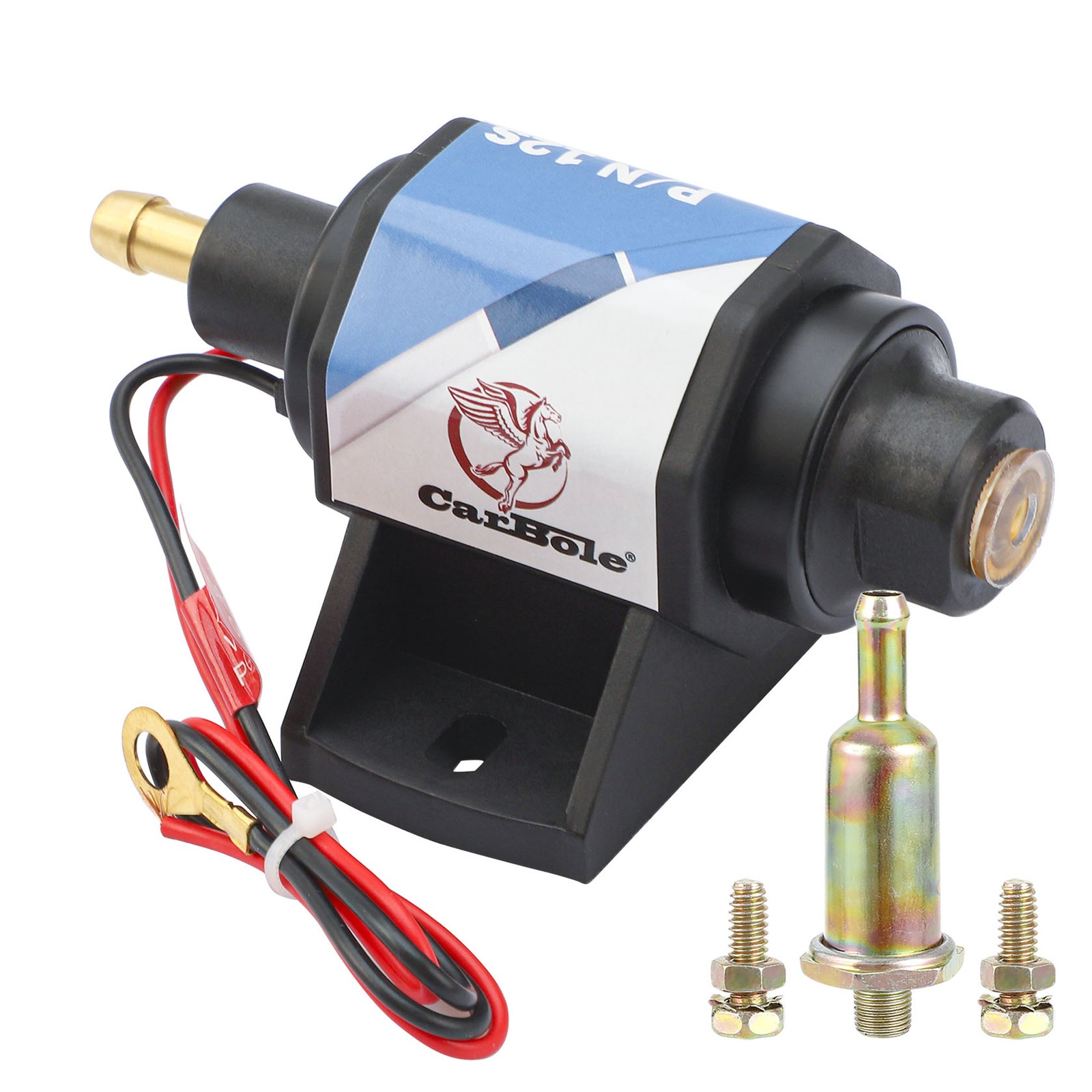 4-7 PSI 12V Universal Electric Inline Fuel Pump External&Carburetor 5/16″ 35GPH