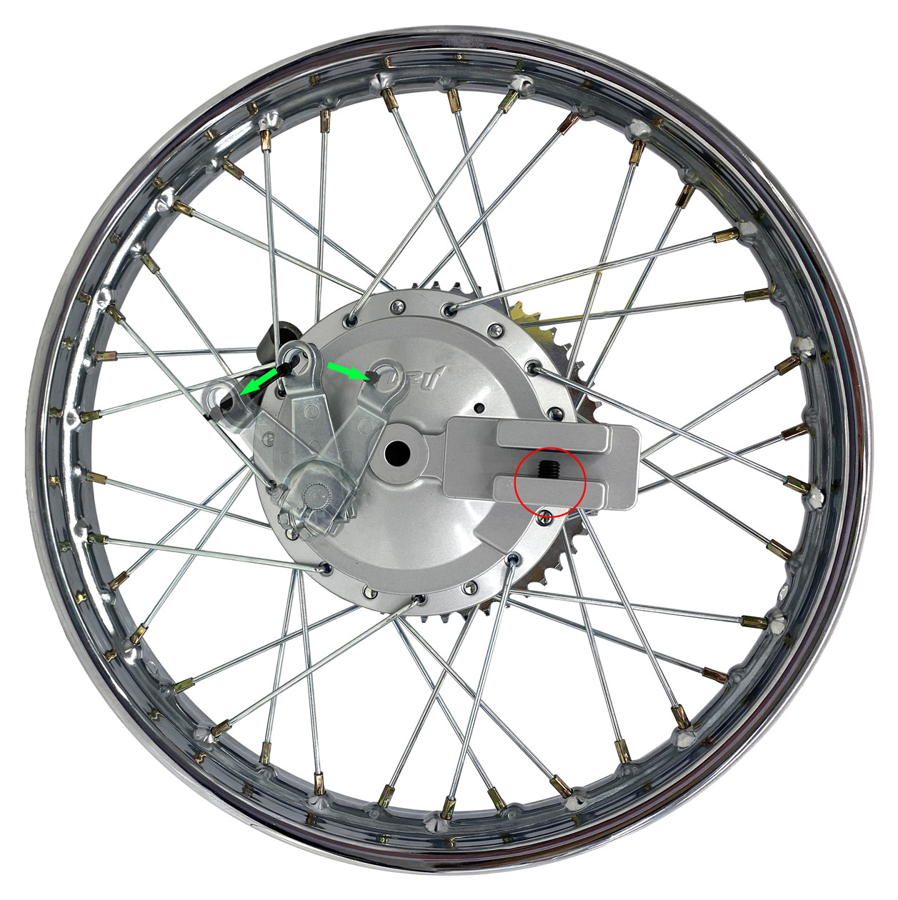 For Honda CRF100 XR100 16″ Rear Rim Wheel Assmby Brakes Sprocket Oversize Spokes