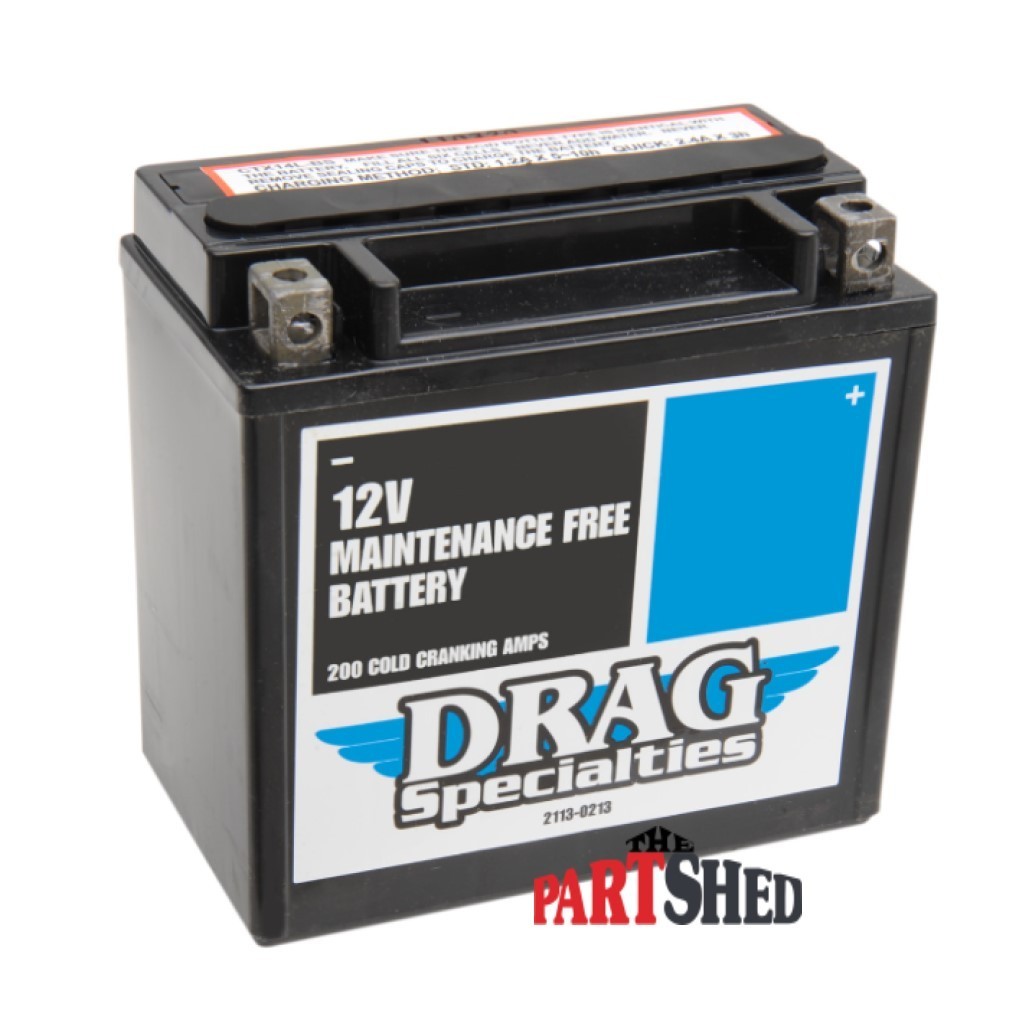 Harley Davidson Sportster Drag Specialties AGM Maintenance Free Battery YTX14LBS