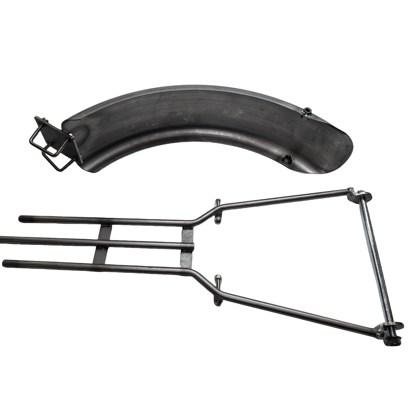 Unpainted Silver Rear Fender Mudguard Rack Bracket Kit For YAMAHA XV250 SN