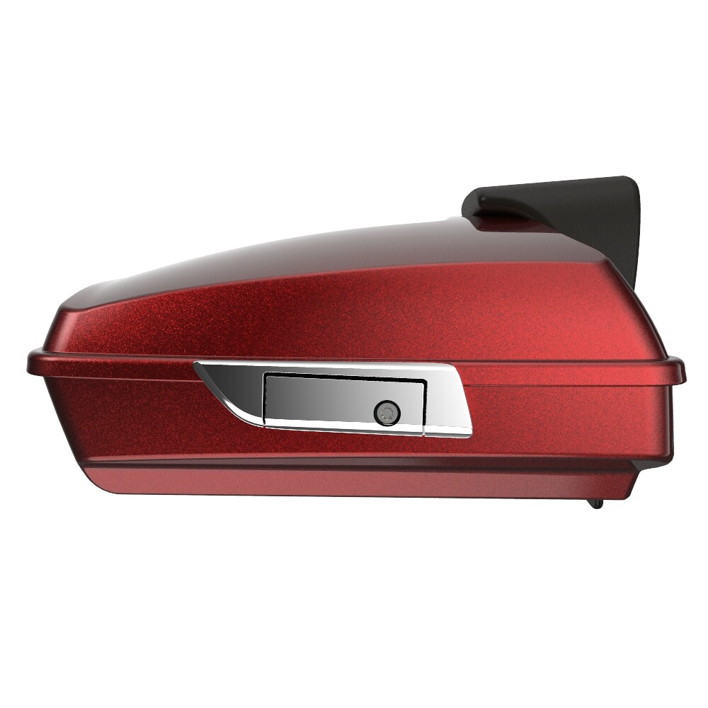 Hard Candy Hot Rod Red Flake Razor Tour Trunk Pack For 97+ Harley/Softail