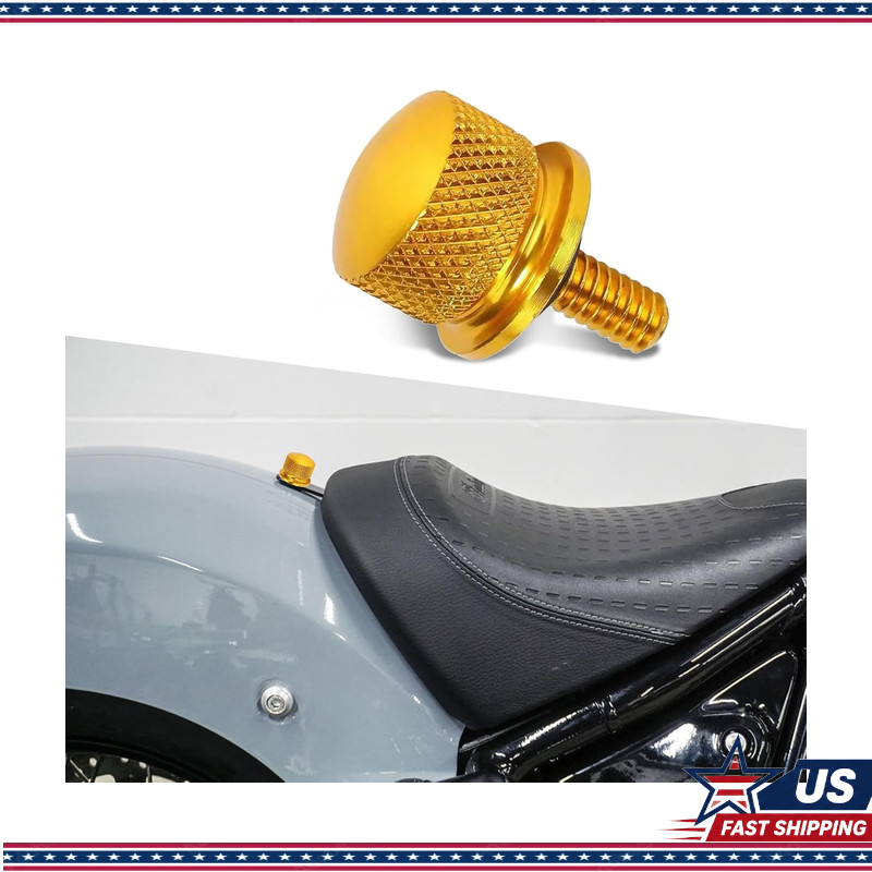Stainless Steel Knurled Seat Bolt Screw, 1/4-20 Thread Motorcycle FenColor: Gold