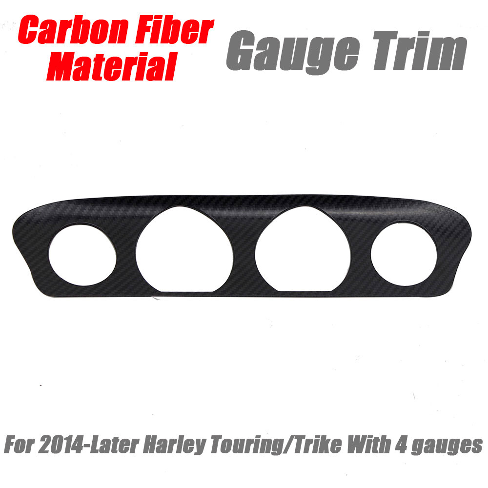 Carbon Fiber Gauge Trim For 2014-Up Harley Touring Trike FLHX FLHXS FLHT FLHTK