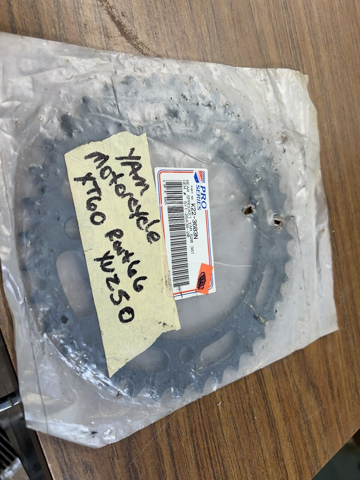 YAMAHA REAR SPROCKET 38 TOOTH XT550 XT600 XT 550 600 K22-3603N 1982-1989
