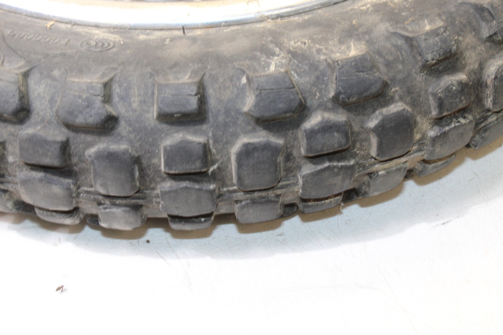 2005 Yamaha TTR90 Rear Wheel Rim W/ MMG 3.00-12 Tire Missing Spoke