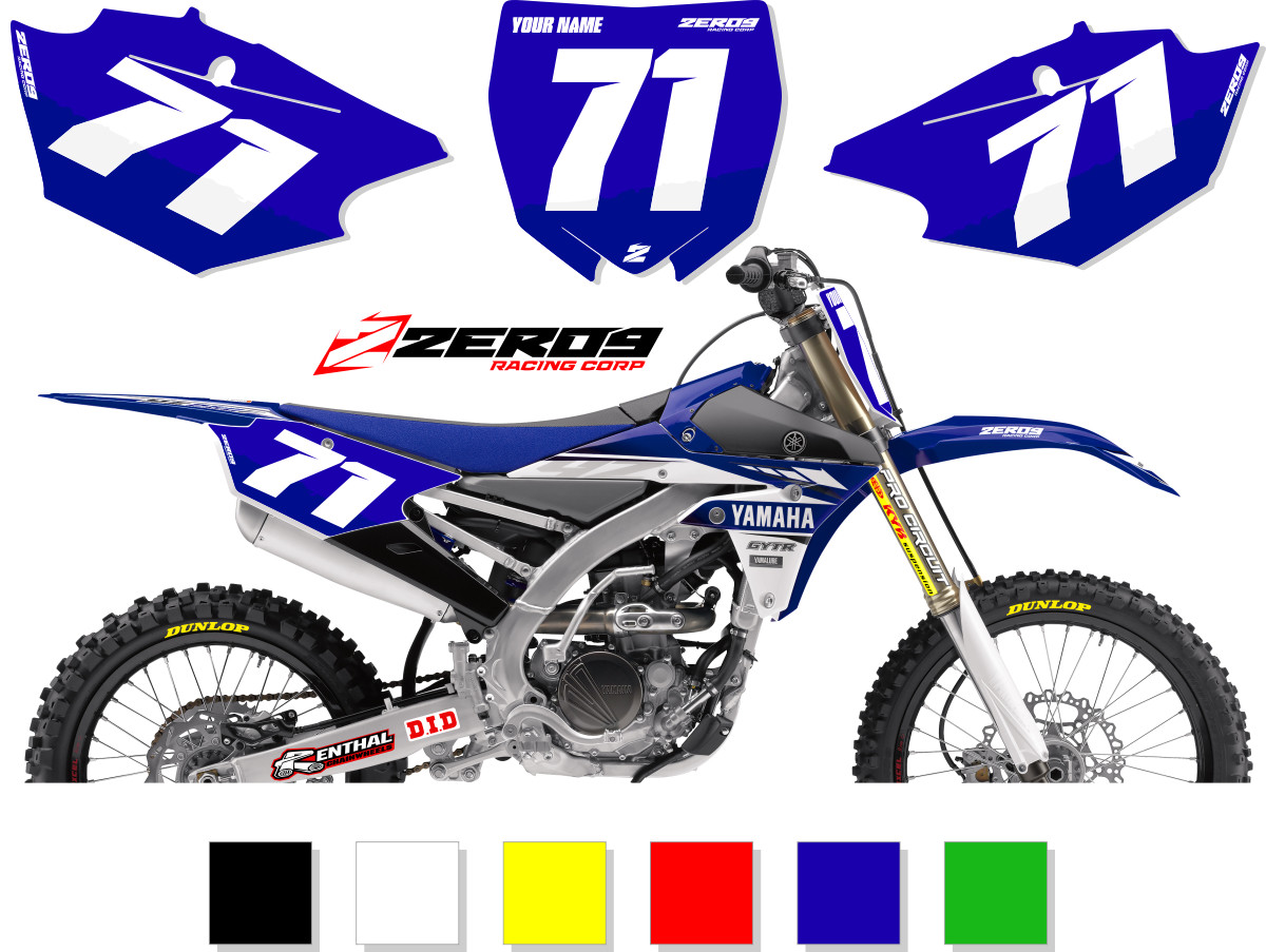 Custom MX Number Plates / Backgrounds: Yamaha YZ YZF WR 80cc – 450cc COMP