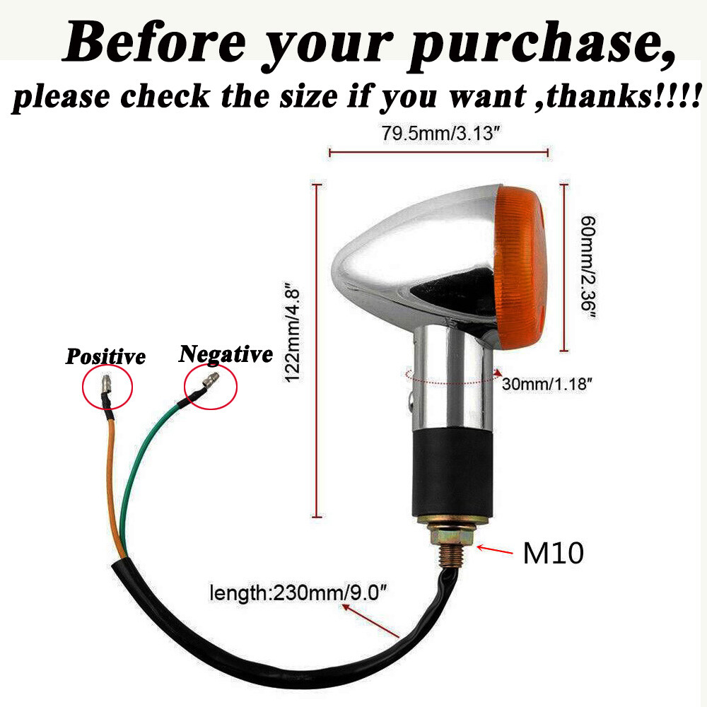 2x Front Turn Signal Blinker Light For Honda REBEL CA250 CMX250 VTX1300 VTX1800