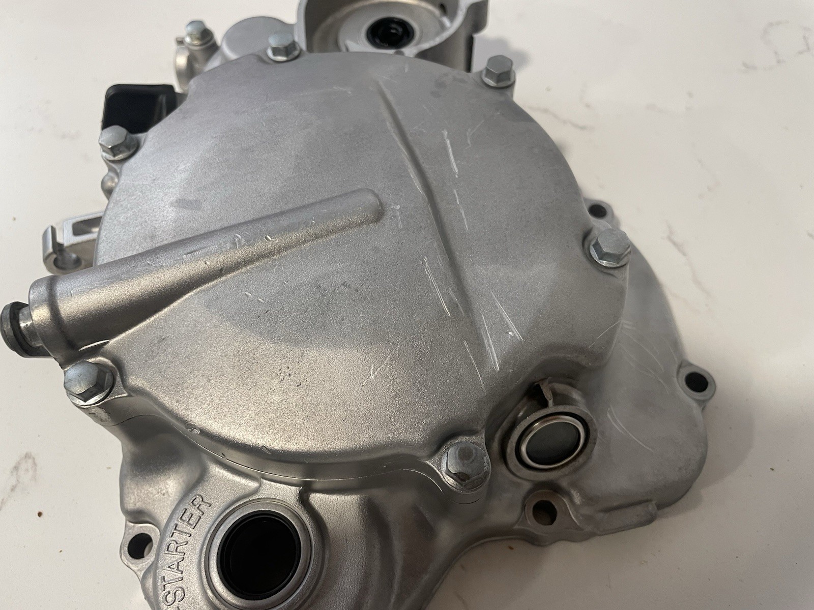 2003 SUZUKI RM100 OEM INNER OUTER ENGINE MOTOR SIDE CLUTCH COVER K1403-20041 03.