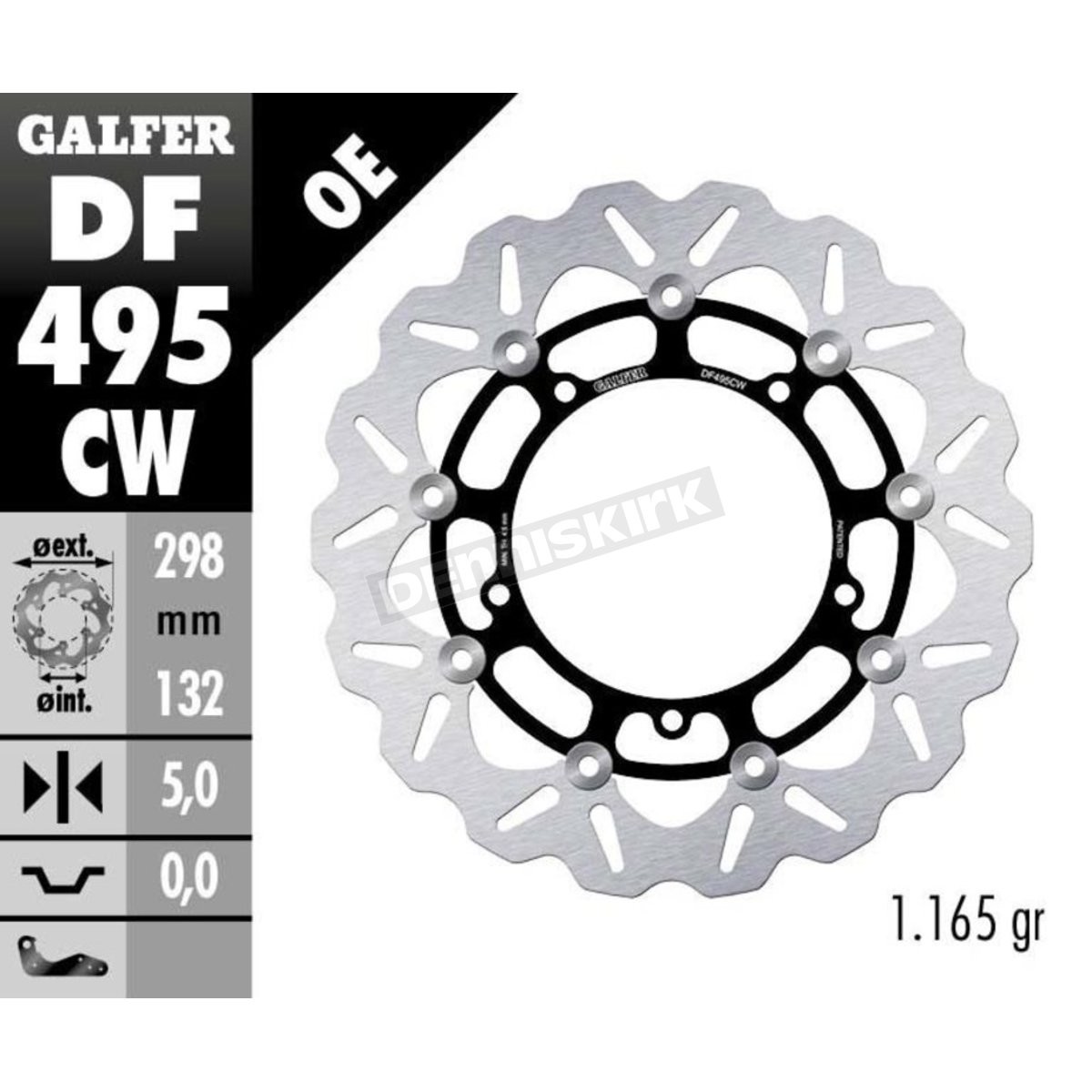 Galfer Front Aluminium Floating Wave Rotor w/Holes – DF495CW