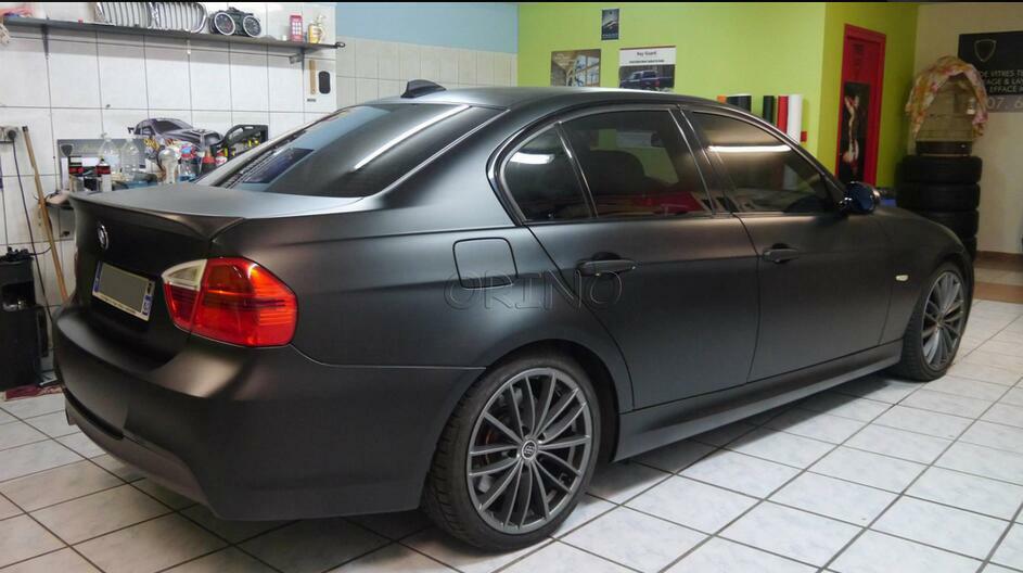 Full Roll 100FT x 5FT Matte Black Vinyl Wrap with Air Release For Vehicle Car US