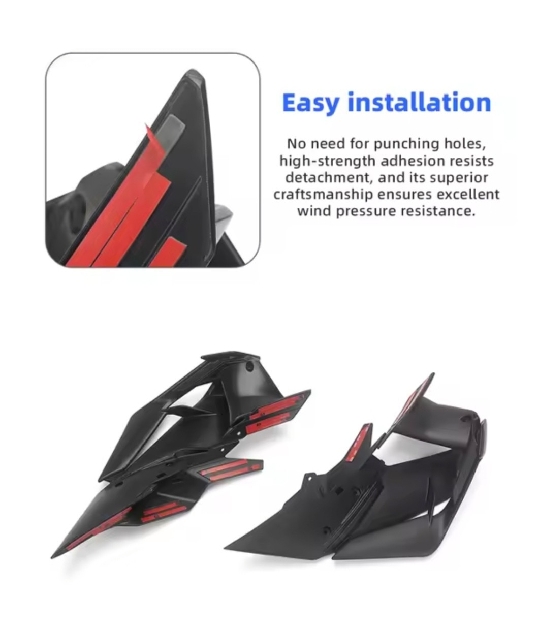 KAWASAKI ZX-4R Winglet Aerodynamic Wing Kit Spoiler Matte Black 2023-