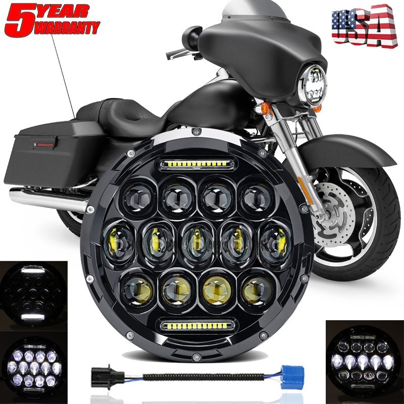 7″ inch LED Headlight Hi-Lo Beam DRL Light for Harley Davidson Street Glide FLHX