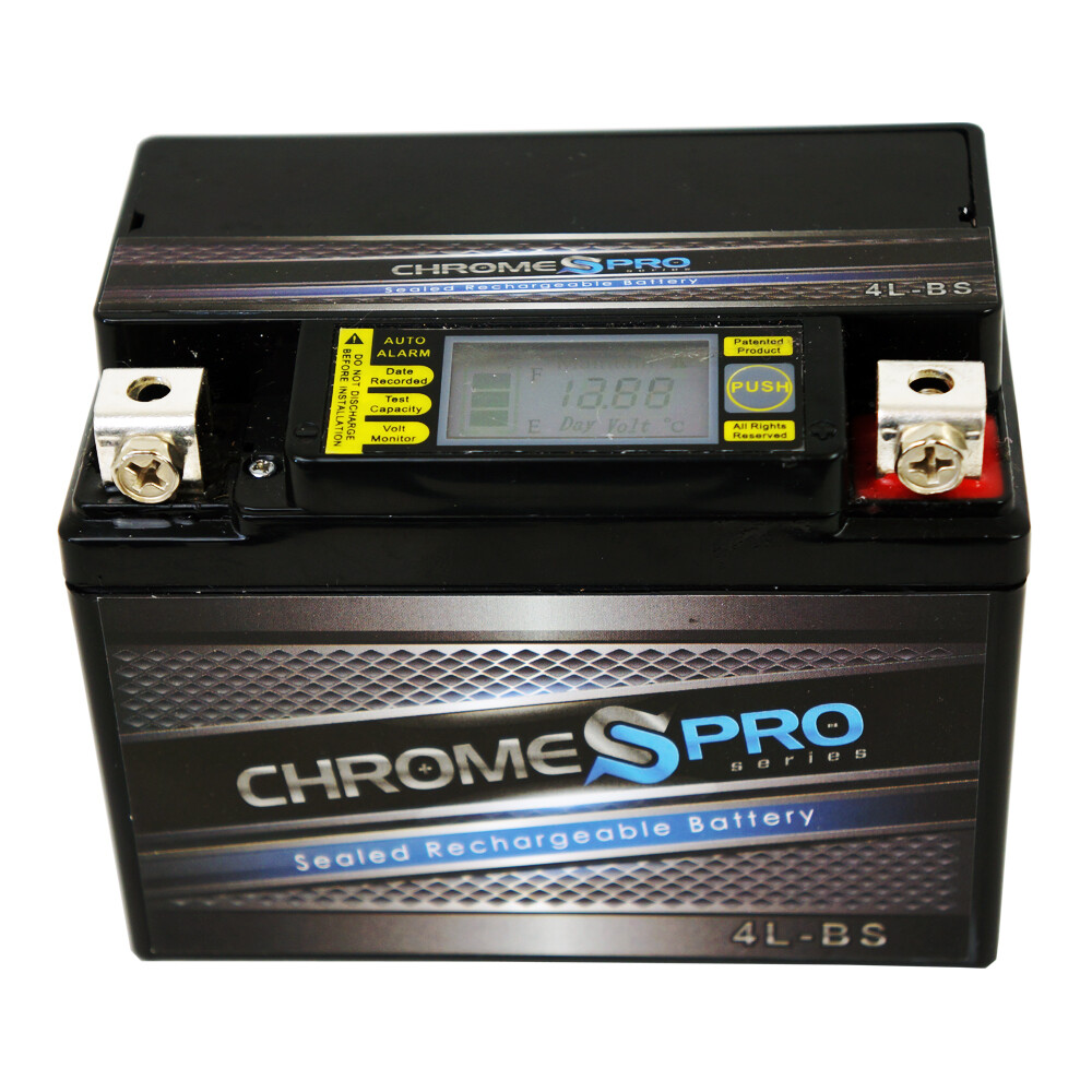 YTX4L-BS Chrome Pro Series Rechargeable iGel Powersports Battery for Scooters
