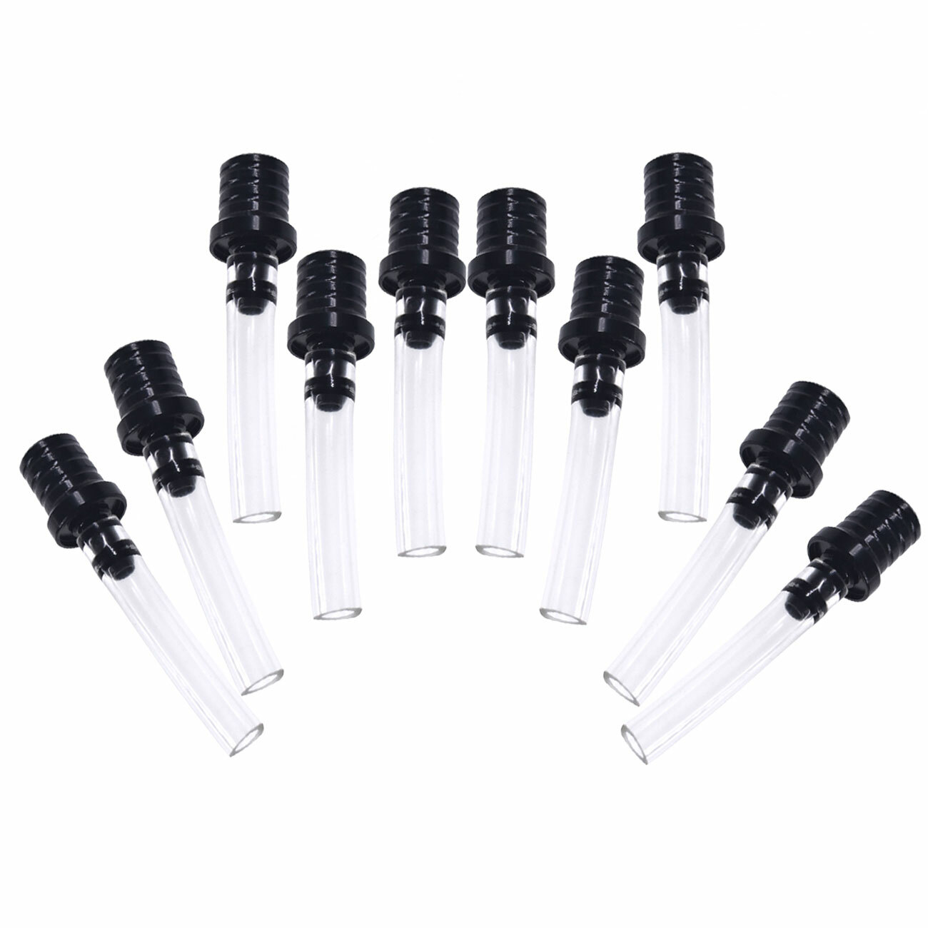10 Pcs Black Motorcycle Gas Fuel Cap Valve Vent Breather Hose Tube For Dirt Bike