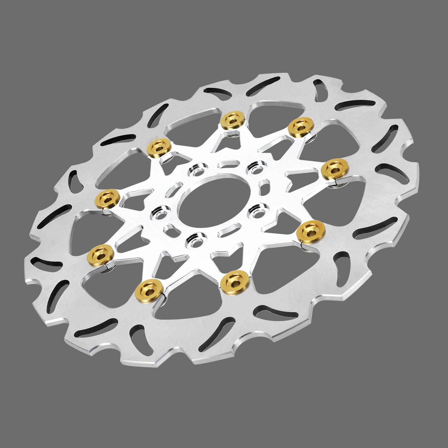 11.8″ Real Floating Front Brake Rotor Chrome for Harley 06-17 Dyna 14-later XL