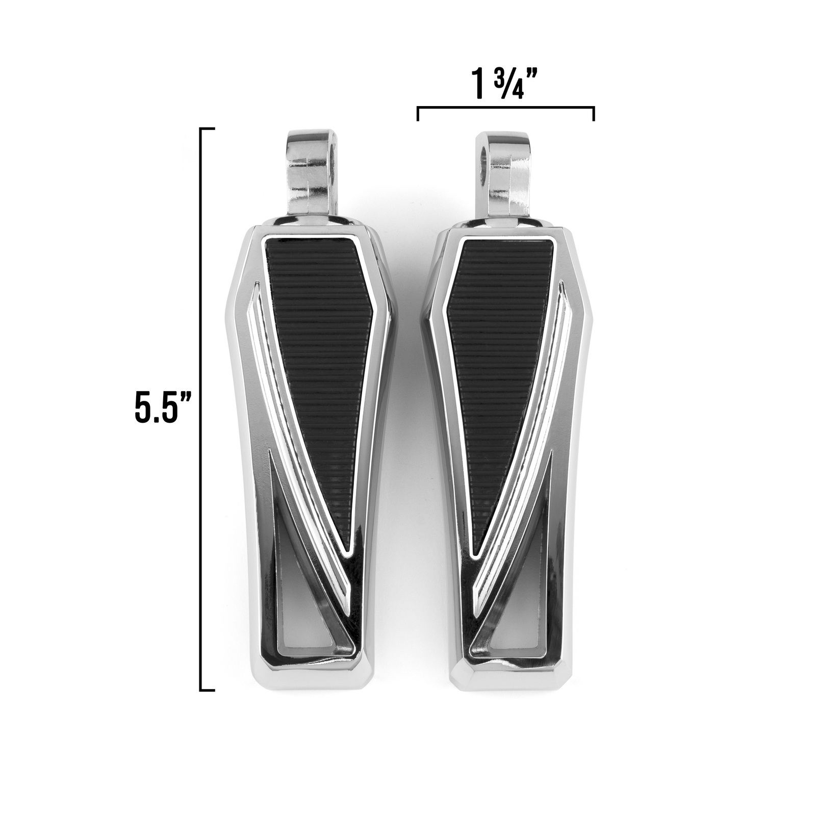Krator Chrome Phantom Foot Pegs for Harley Davidson Motorcycles