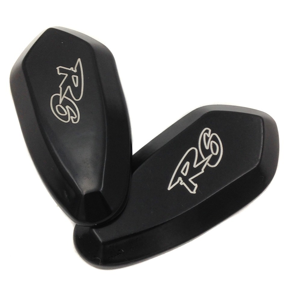 Black Mirror Block Off Base w/ R6 Logo For 2006 2007 Yamaha R6 Yzf-R6