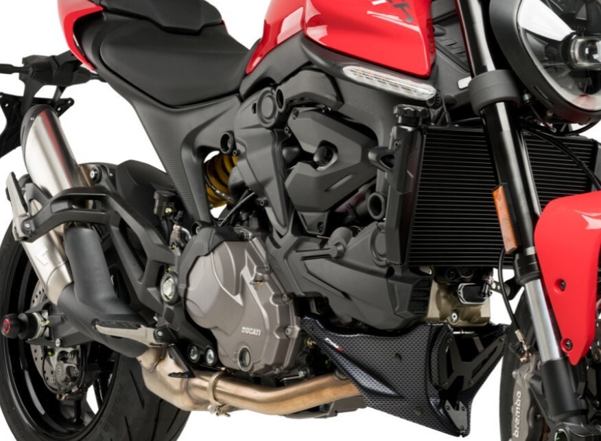 ENGINE SPOILER GUARD BELLY PAN FOR DUCATI MONSTER 937 2021-2023 PUIG HI TECH MAT